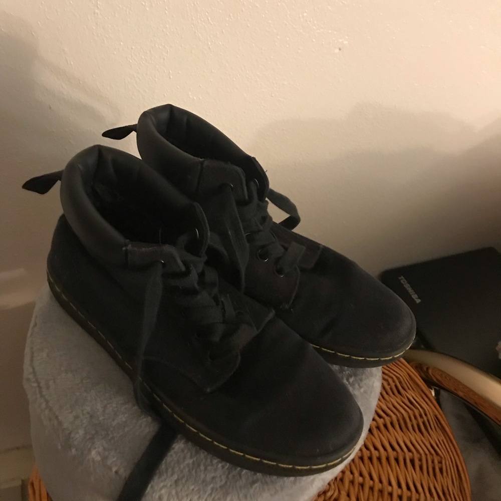 Black Out Canvas Doc Martens